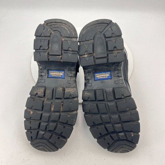 Sketchers RelaxedFit Men Size 8.5 Black Leather Waterproof Slip Resistant Boot - Picture 10 of 13
